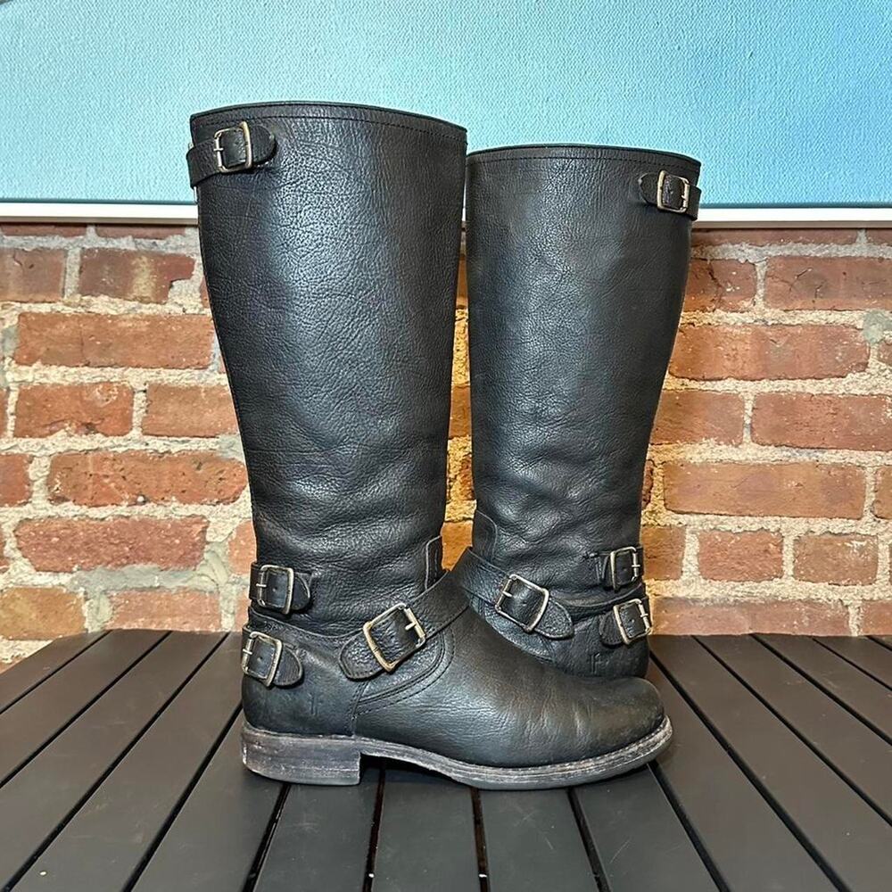 Frye Veronica Back Zip Slouch Moto Boot